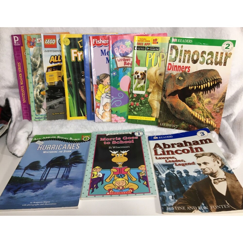 Children’s Reader Lot 12 Books. Level Pre-K Through 3. Pooh, FisherPrice